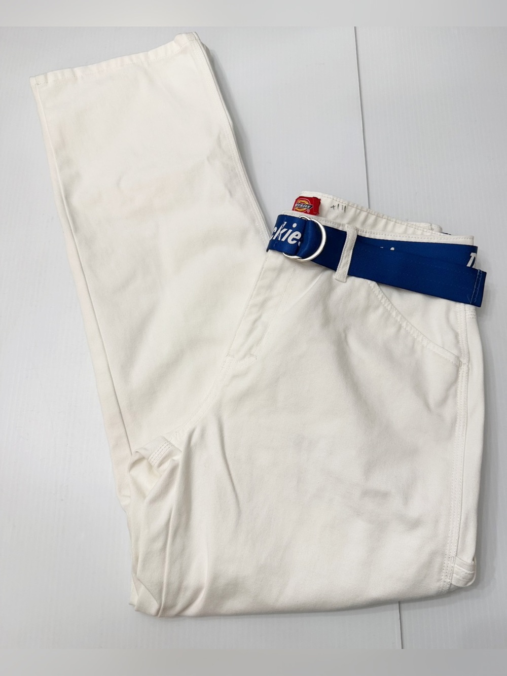Dickies Painters White Carpenter Utility Pants Jeans w Belt - 28